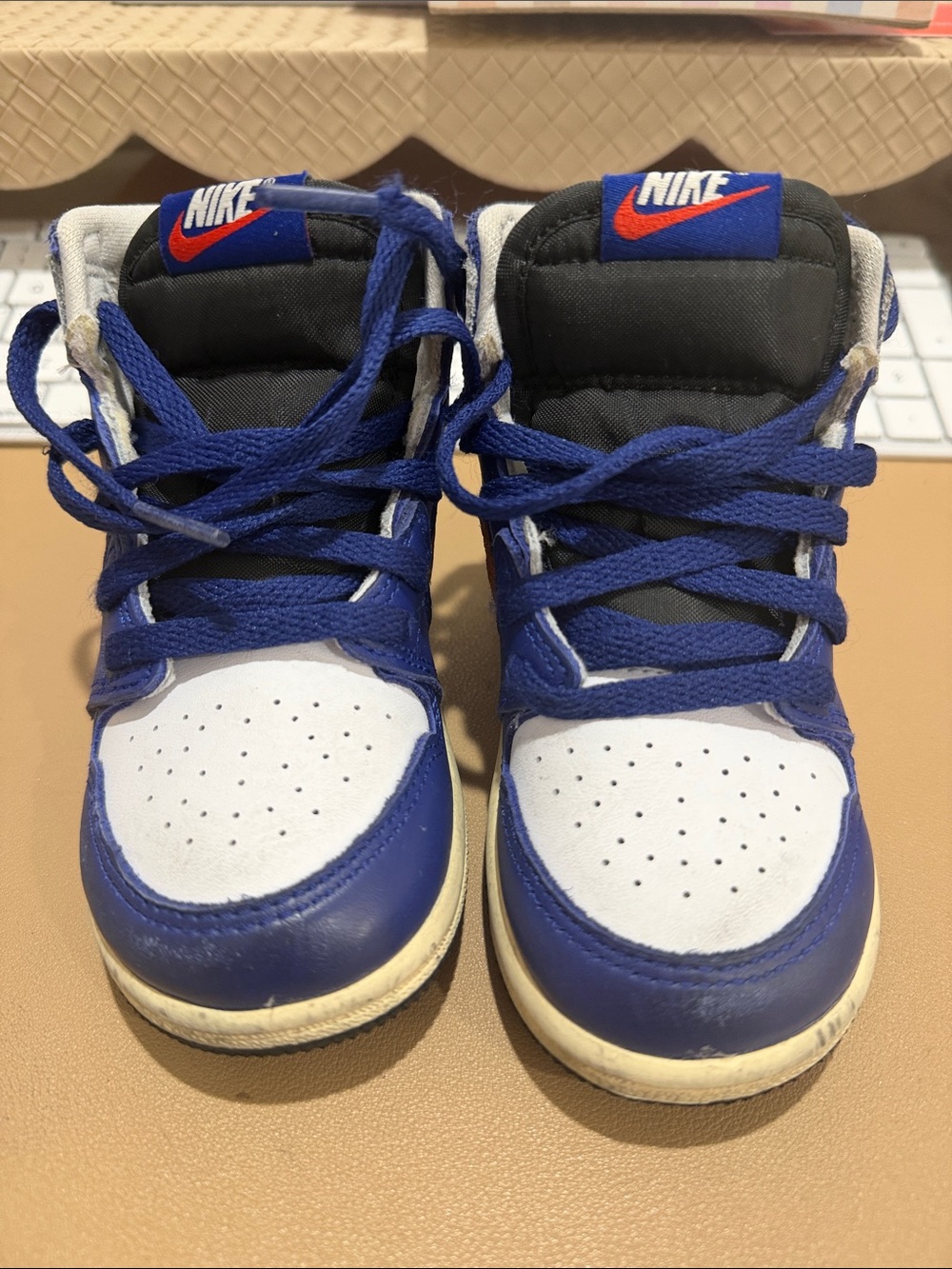 Nike Kids Royal Blue, White & Black High-Top Sneakers